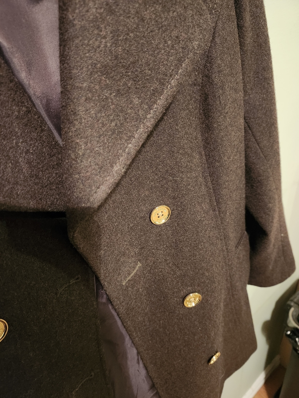 Michael Kors Wool Blend Peacoat in Olive Green - Picture 4 of 6
